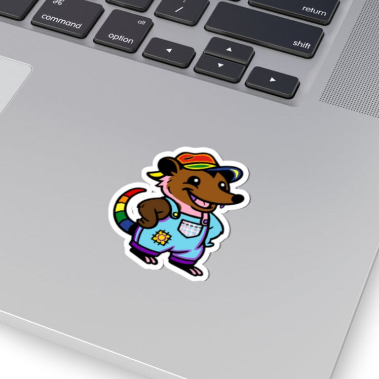Real Belonging Sticker Adorable AF Progress Rainbow Pride Possum Sticker