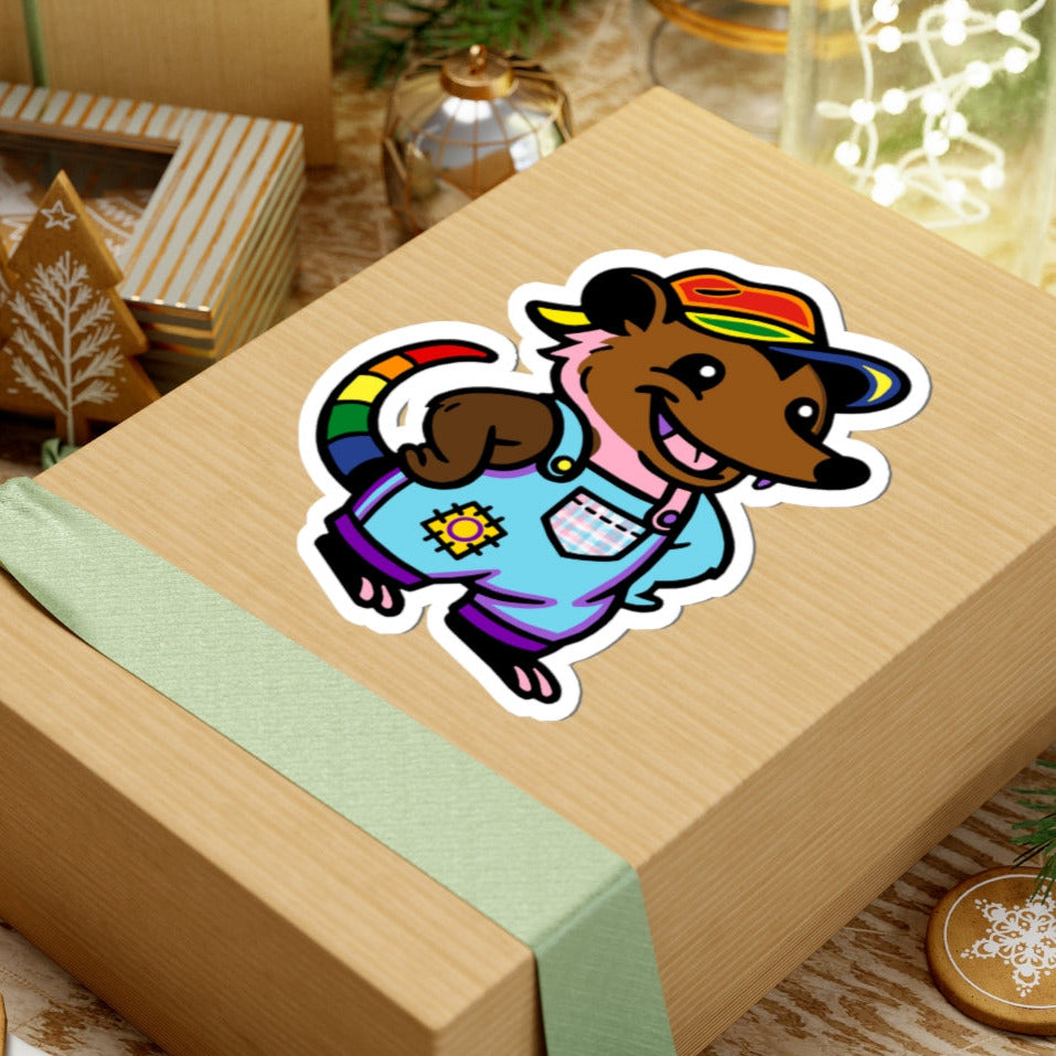 Real Belonging Sticker Adorable AF Progress Rainbow Pride Possum Sticker