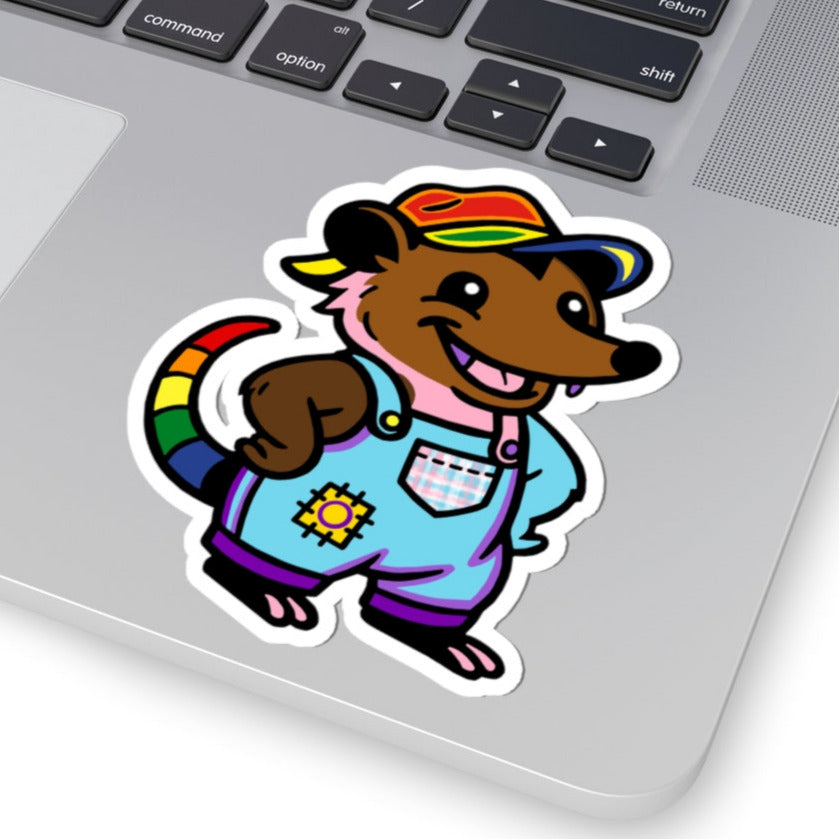 Real Belonging Sticker Adorable AF Progress Rainbow Pride Possum Sticker