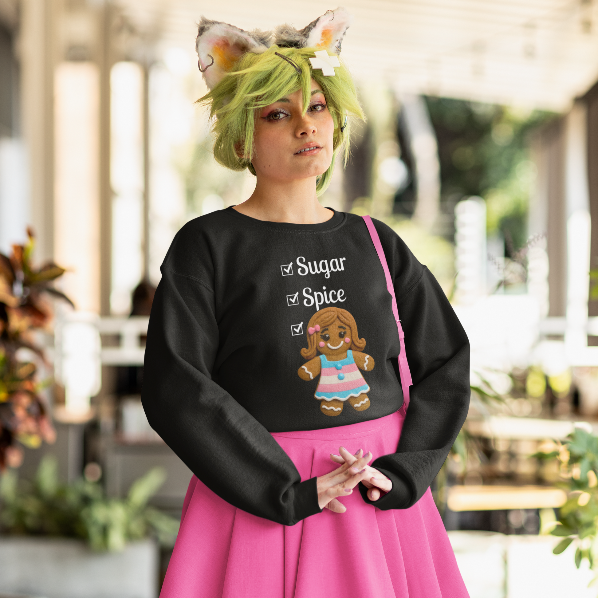Real Belonging Sweatshirt Black / S Sugar, Spice & Everything Nice Gingerbread Sweatshirt