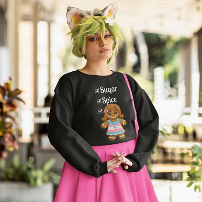 Real Belonging Sweatshirt Black / S Sugar, Spice & Everything Nice Gingerbread Sweatshirt