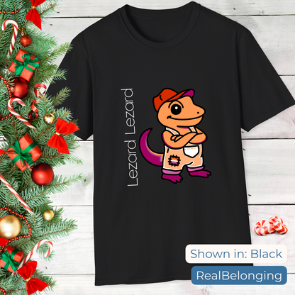 Real Belonging T-Shirt Black / S Lezard Lezard | Lesbian Pride Lizard Lizard T-Shirt – Meme Mashup