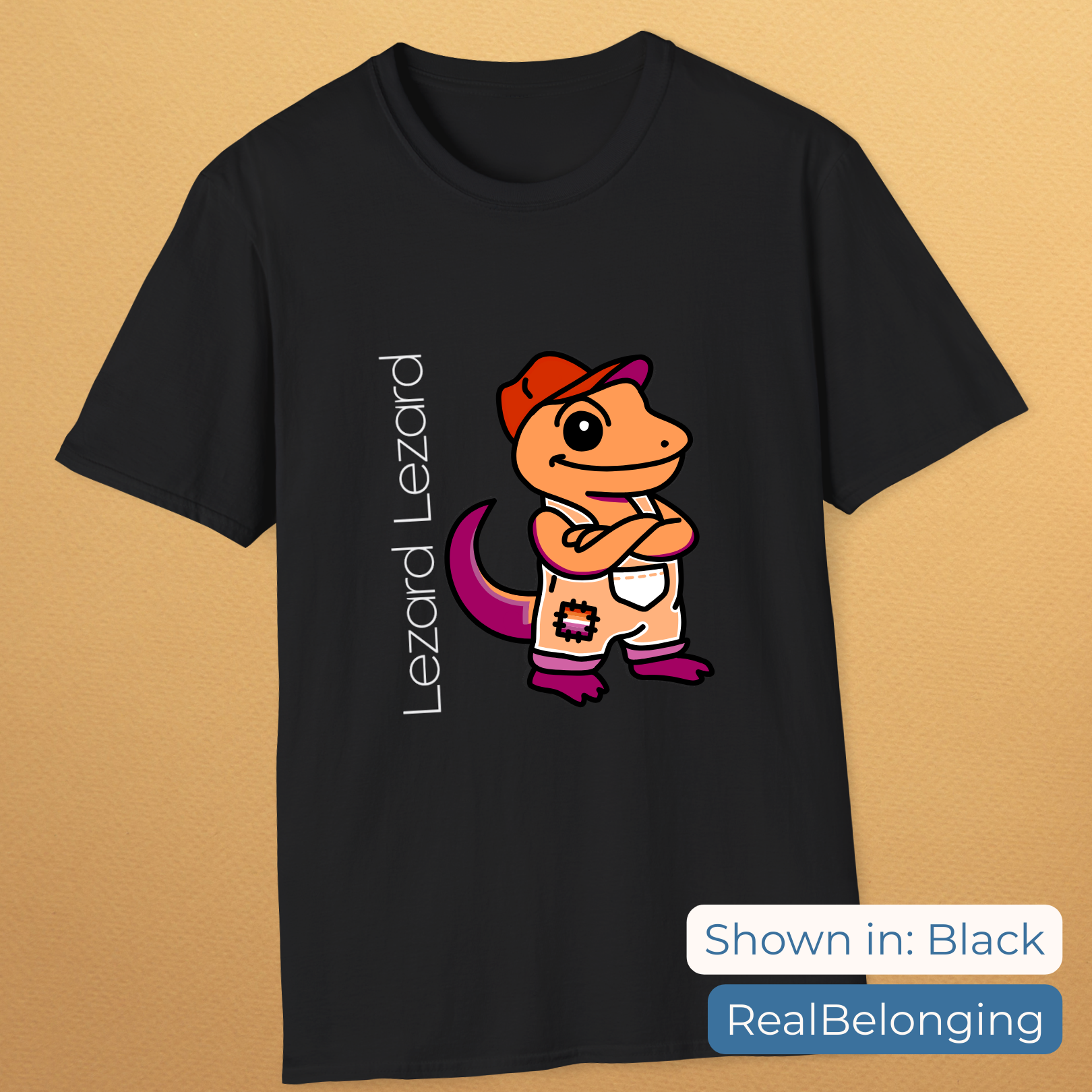 Real Belonging T-Shirt Lezard Lezard | Lesbian Pride Lizard Lizard T-Shirt – Meme Mashup