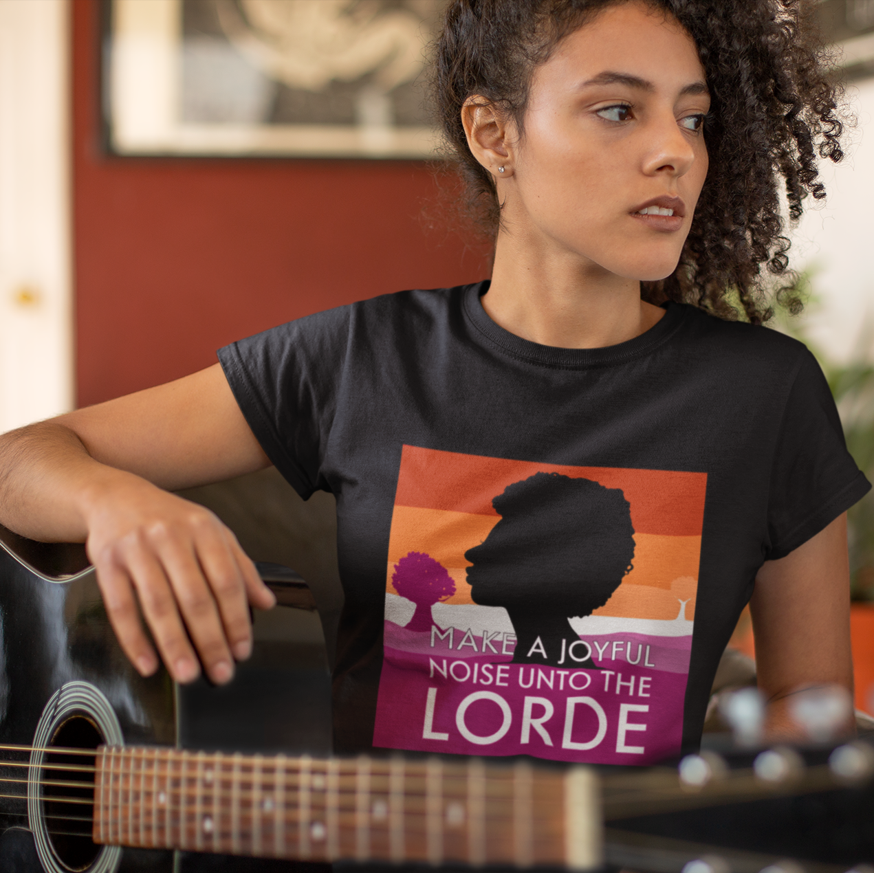 Real Belonging T-Shirt Make a Joyful Noise Unto the Lorde T-Shirt – Lesbian Pride Landscape