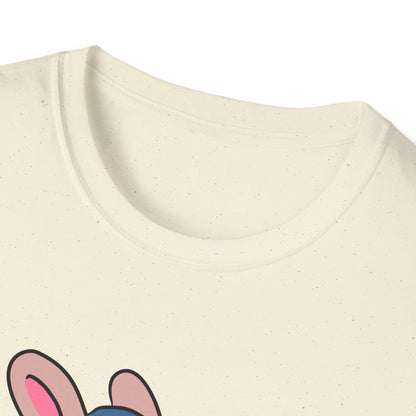 Real Belonging T-Shirt Natural / S Adorable AF Fat Rabbit T-Shirt | Puberty Bunny in Overalls | Inclusive Queer & Transmasc Shirt