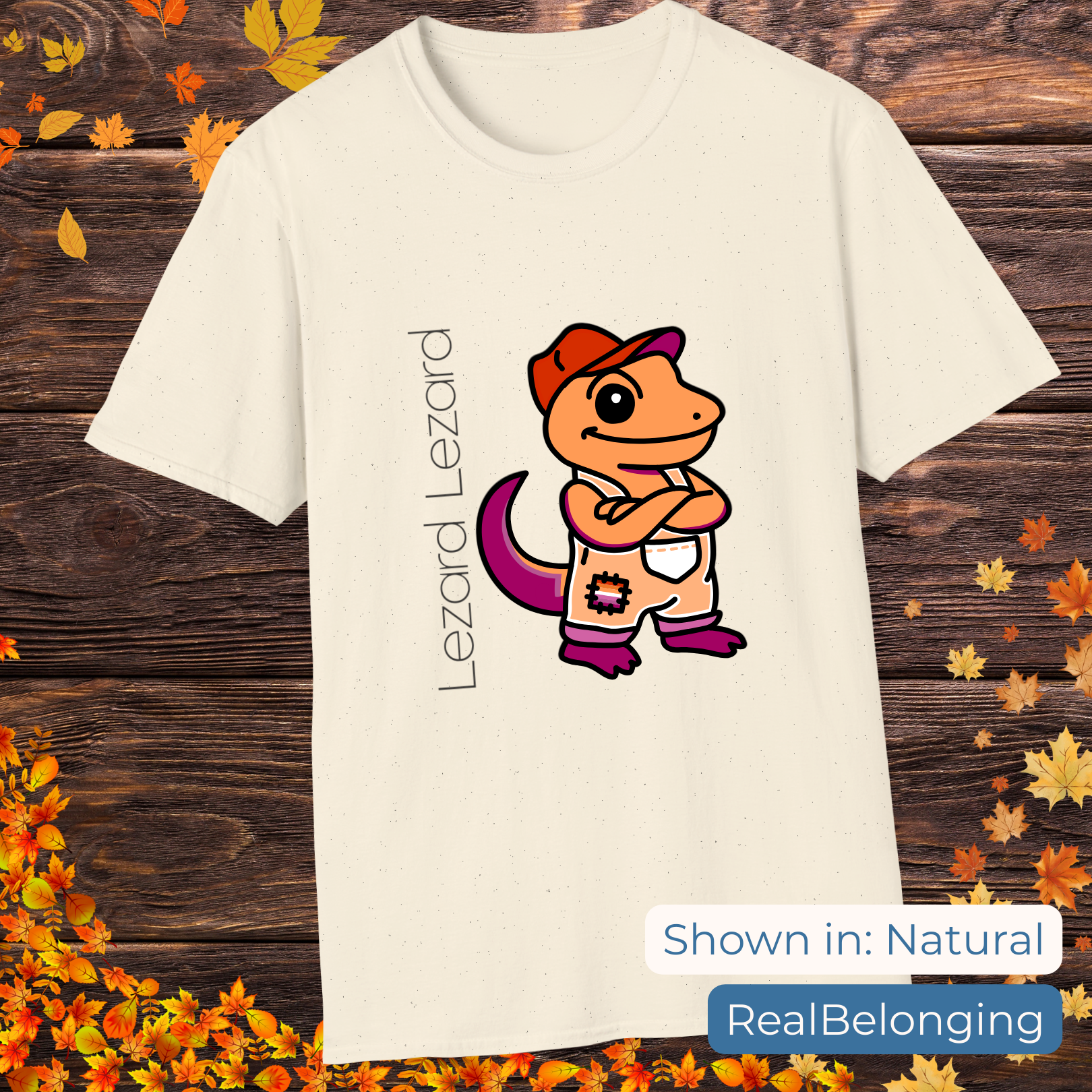 Real Belonging T-Shirt Natural / S Lezard Lezard | Lesbian Pride Lizard Lizard T-Shirt – Meme Mashup