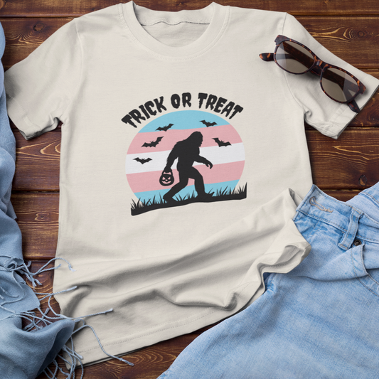 Real Belonging T-Shirt Trick or Treat Transgender Sasquatch Halloween Shirt