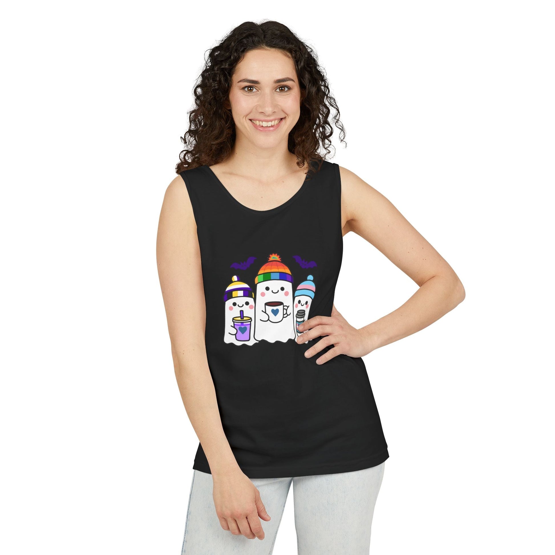 Real Belonging Tank Top Black / XS Adorable Queer Ghosts Tank Top