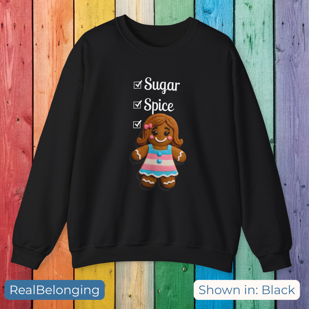 Sweatshirt Black / S Sugar, Spice & Everything Nice Gingerbread Sweatshirt