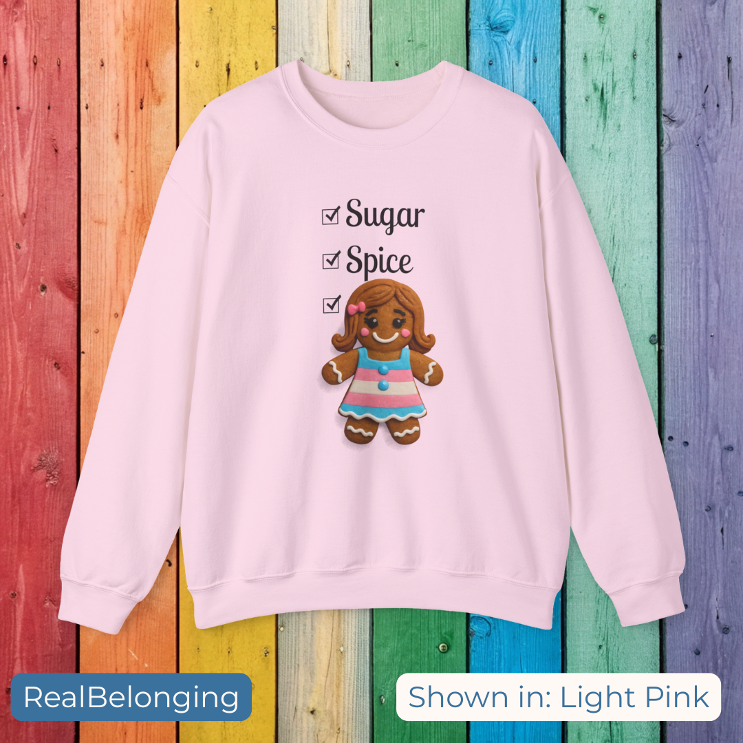 Sweatshirt Light Pink / S Sugar, Spice & Everything Nice Gingerbread Sweatshirt