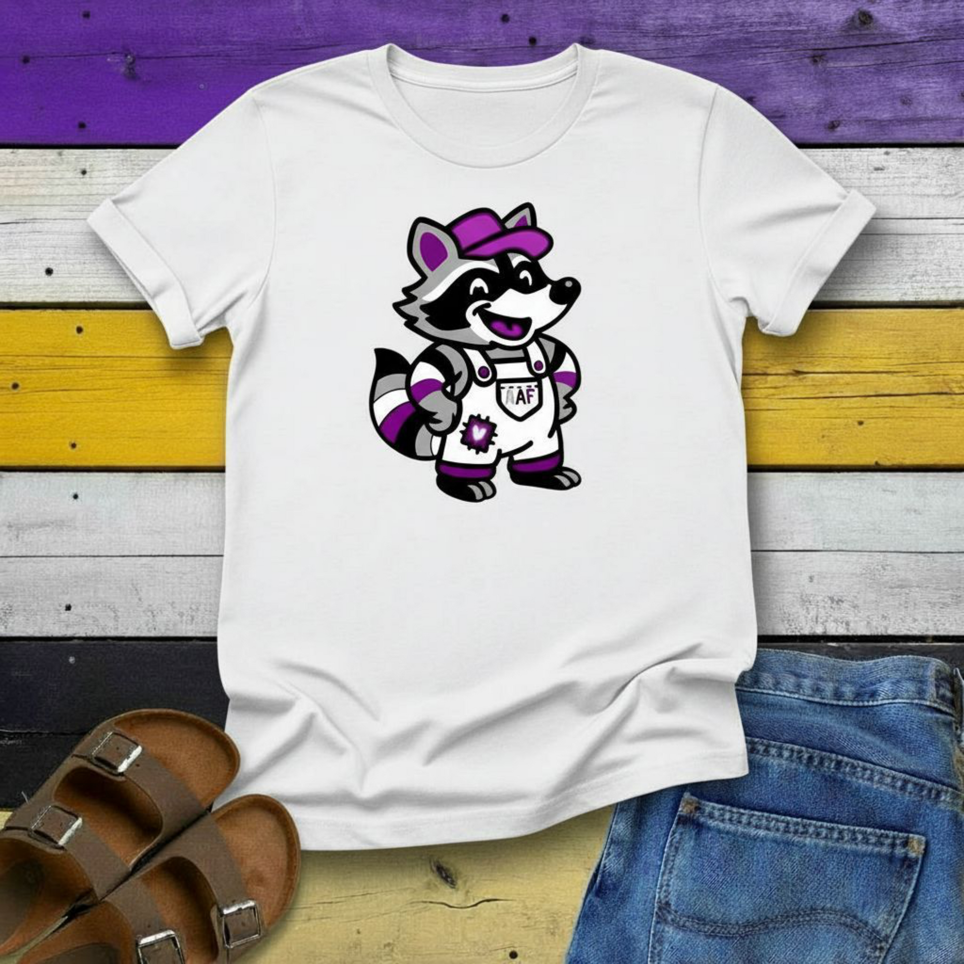 T-Shirt Adorable AF Asexual Raccoon T-shirt