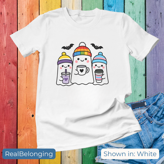 T-Shirt Adorable Queer, Trans, and Non-Binary Winter Ghosts