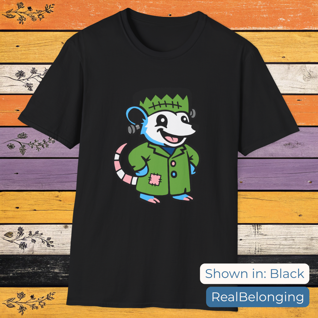 T-Shirt Black / S Adorable AF Transgender Frankenstein Possum T-shirt