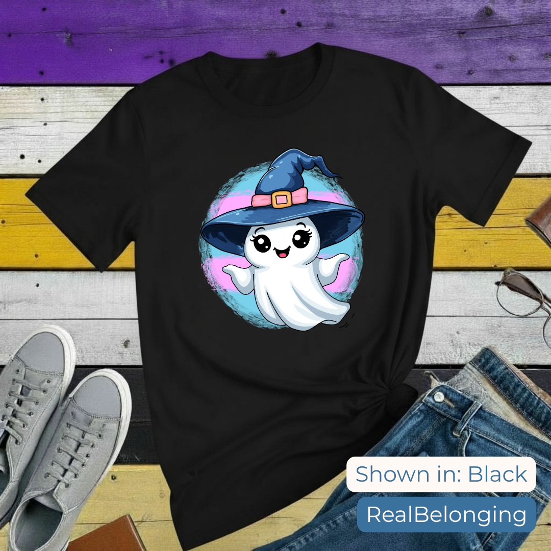 T-Shirt Black / S Adorable AF Witch-Ghost Trans T-shirt