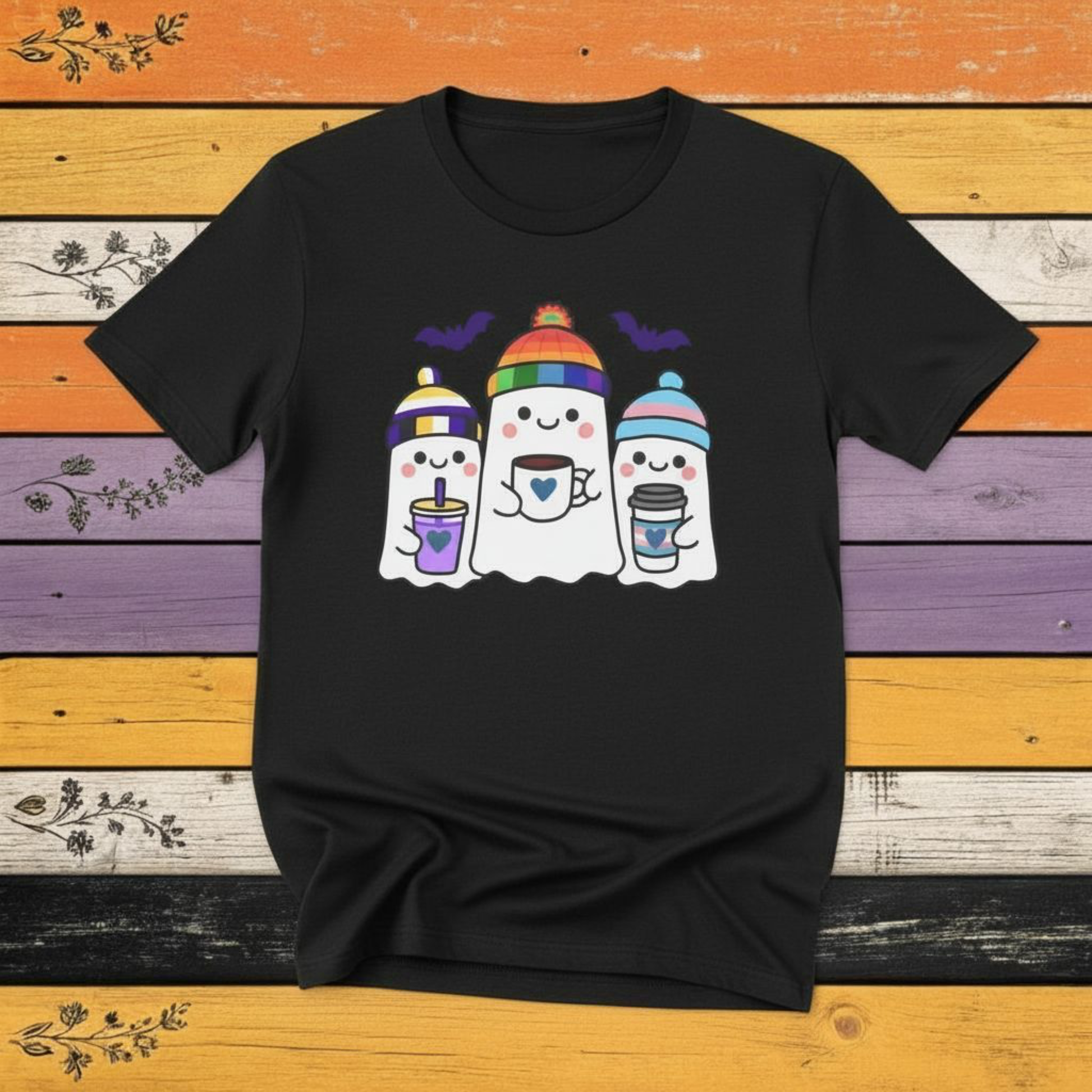T-Shirt Black / S Adorable Queer, Trans, and Non-binary Ghosts