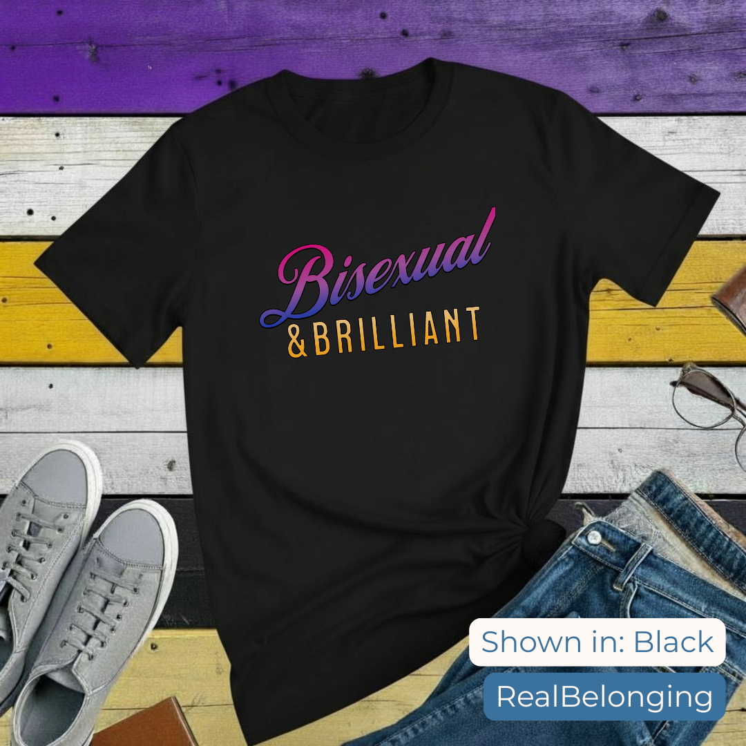 T-Shirt Black / S Bisexual & Brilliant