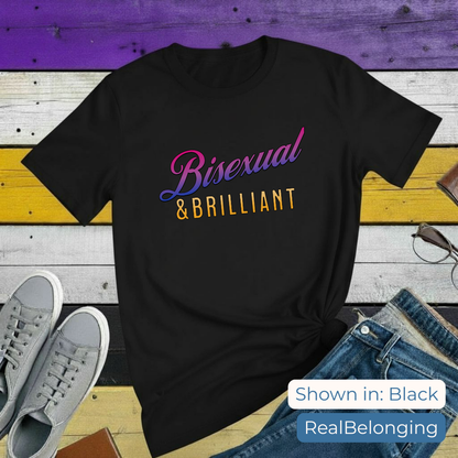 T-Shirt Black / S Bisexual & Brilliant