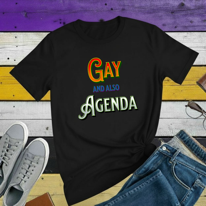 T-Shirt Black / S Gay And Also Agenda | Agender Pride T-shirt
