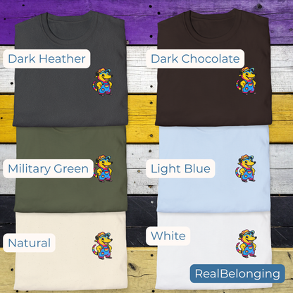 T-Shirt Dark Chocolate / S / 4" Adorable AF Pansexual Possum Pride T-Shirt | Hillbilly Queer Critter
