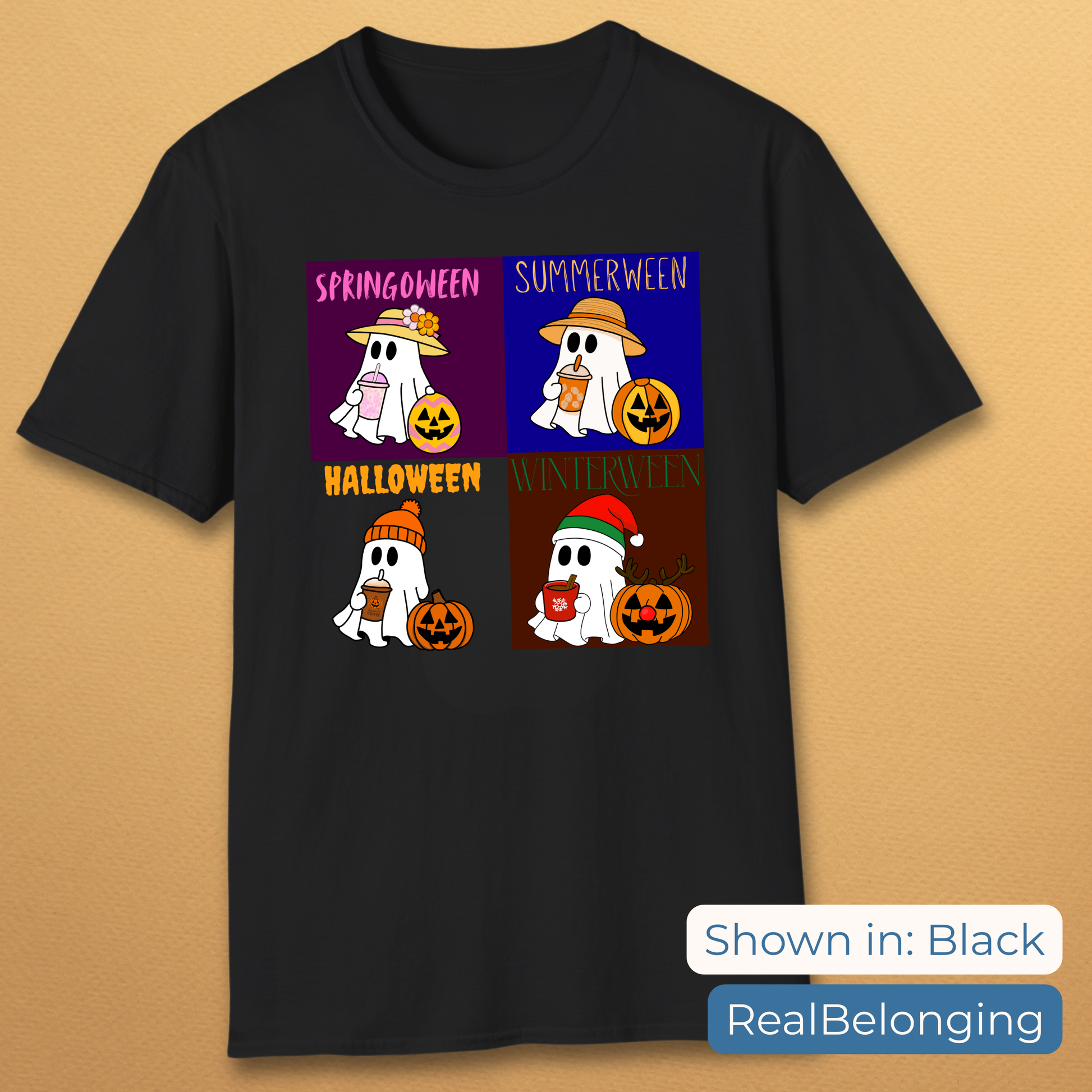 T-Shirt Four Seasons Year-Round Halloween Ghost T-Shirt