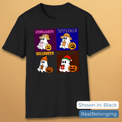 T-Shirt Four Seasons Year-Round Halloween Ghost T-Shirt