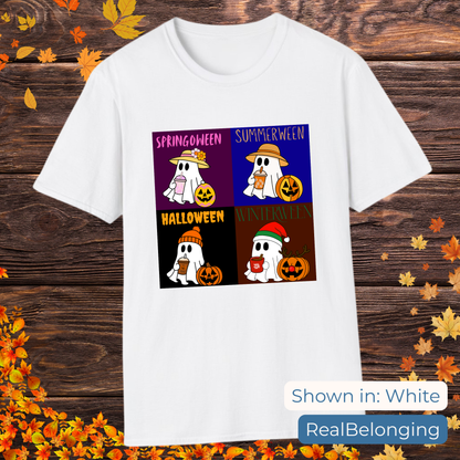 T-Shirt Four Seasons Year-Round Halloween Ghost T-Shirt