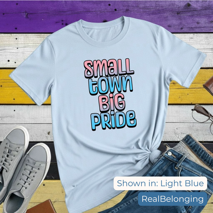 T-Shirt Light Blue / S Small Town Big Pride | Transgender Pride T-shirt