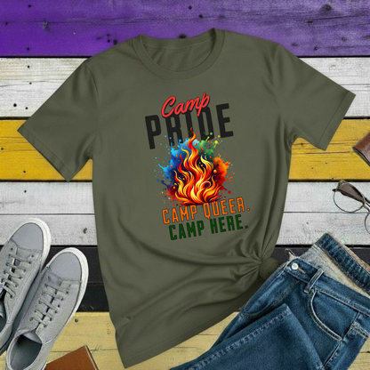 T-Shirt Military Green / S Camp Pride Camp Queer T-shirt
