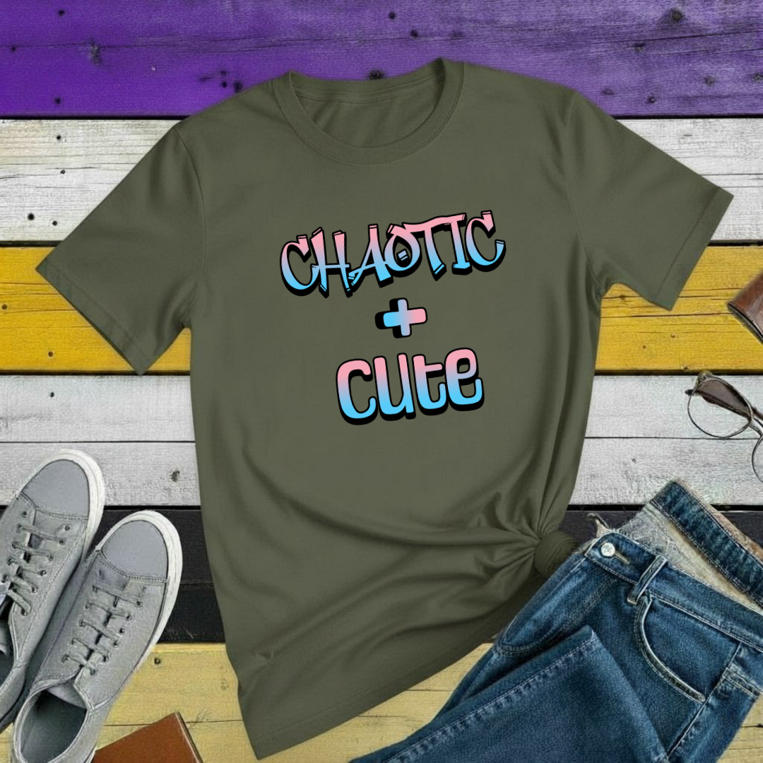 T-Shirt Military Green / S Chaotic + Cute | Subtle Trans Joy Shirt