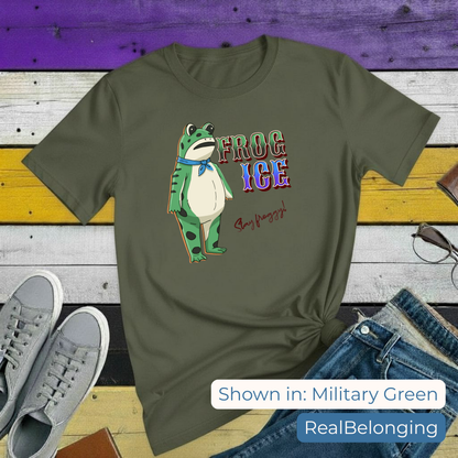 T-Shirt Military Green / S Frog ICE, Stay Froggy | Portland Frog Protest T-shirt
