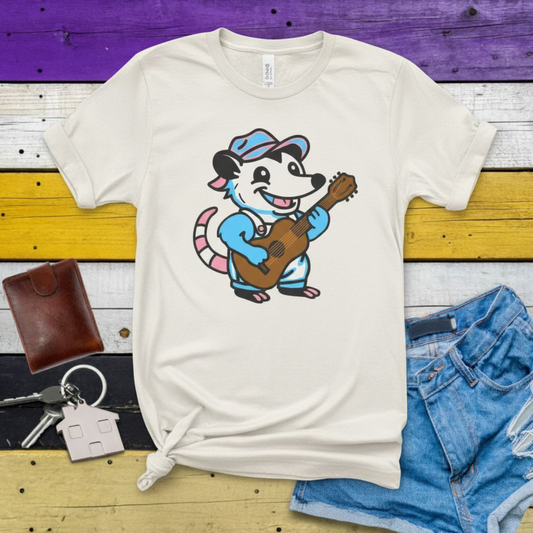 T-Shirt Natural / S Adorable AF Trans Possum Drawing Artist