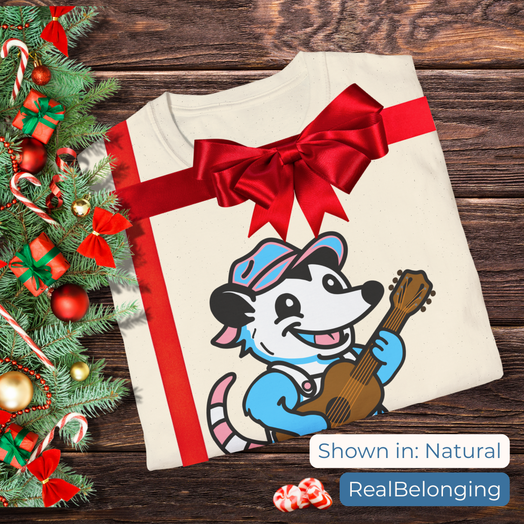 T-Shirt Natural / S Adorable AF Trans Possum Guitar