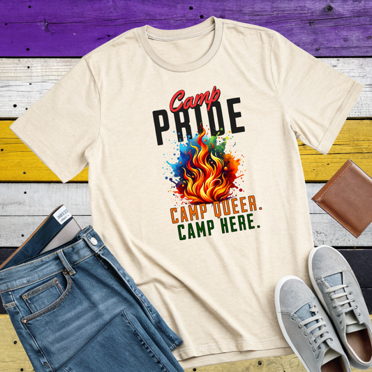 T-Shirt Natural / S Camp Pride Camp Queer T-shirt