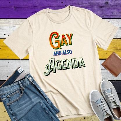 T-Shirt Natural / S Gay And Also Agenda | Agender Pride T-shirt