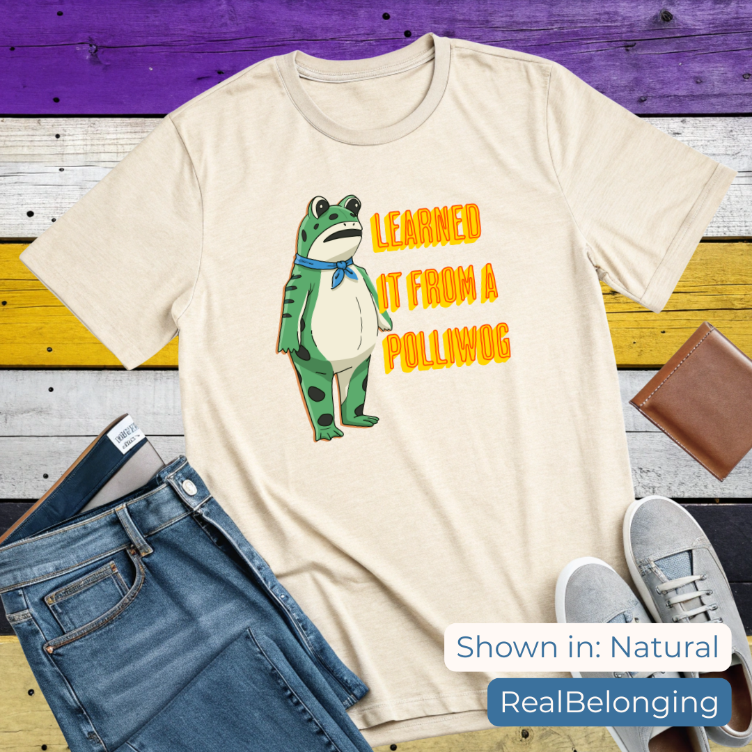 T-Shirt Natural / S Learned It From A Polliwog | Portland Frog Protest T-shirt