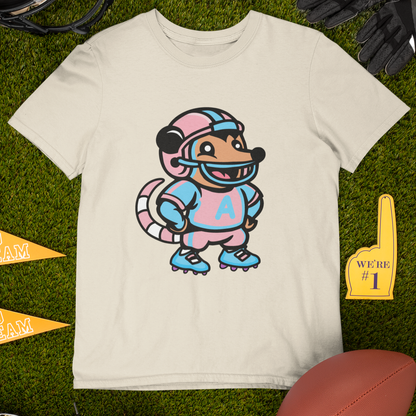T-Shirt Natural / S / Light Brown Adorable AF Football Possum T-Shirt | 4 Fur Color Choices | Team Trans