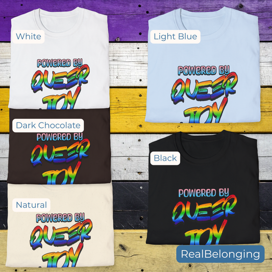 T-Shirt Powered by Queer Joy
