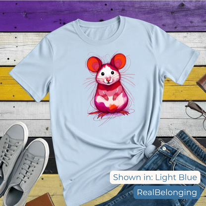 T-Shirt S / Light Blue Lesbian Mouse T-shirt