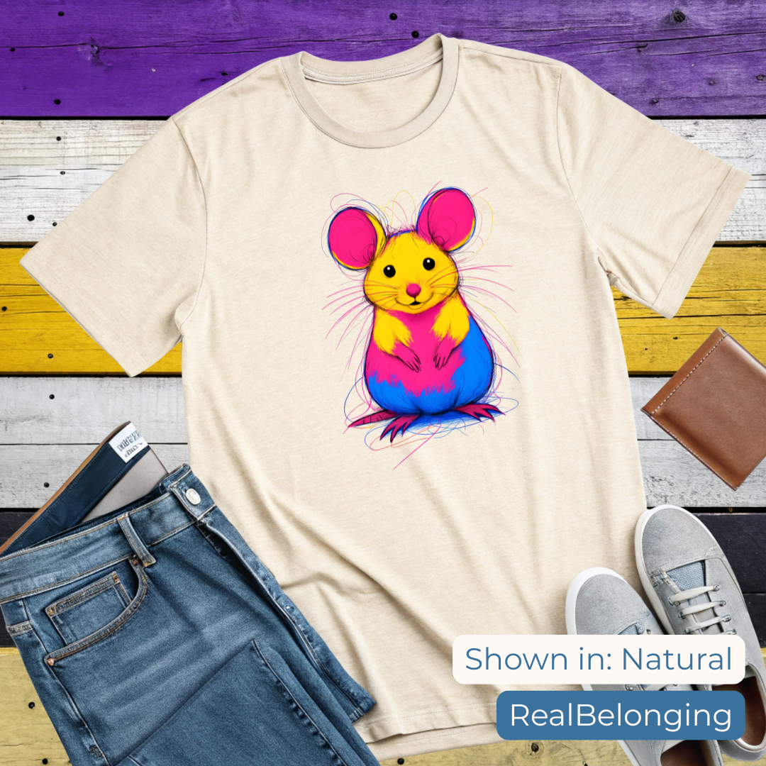 T-Shirt S / Natural Pansexual Mouse T-shirt