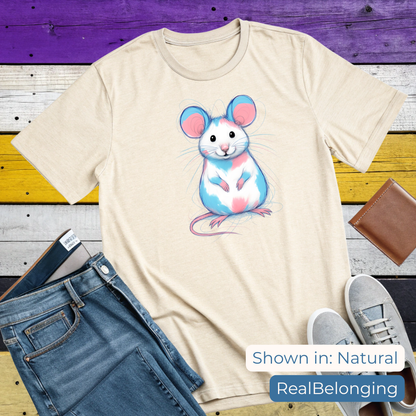 T-Shirt S / Natural Transgender Mouse Tee | Adorable AF