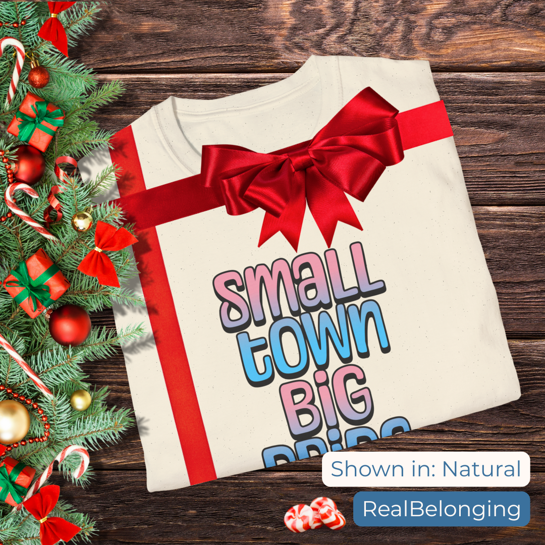 T-Shirt Small Town Big Pride | Transgender Pride T-shirt