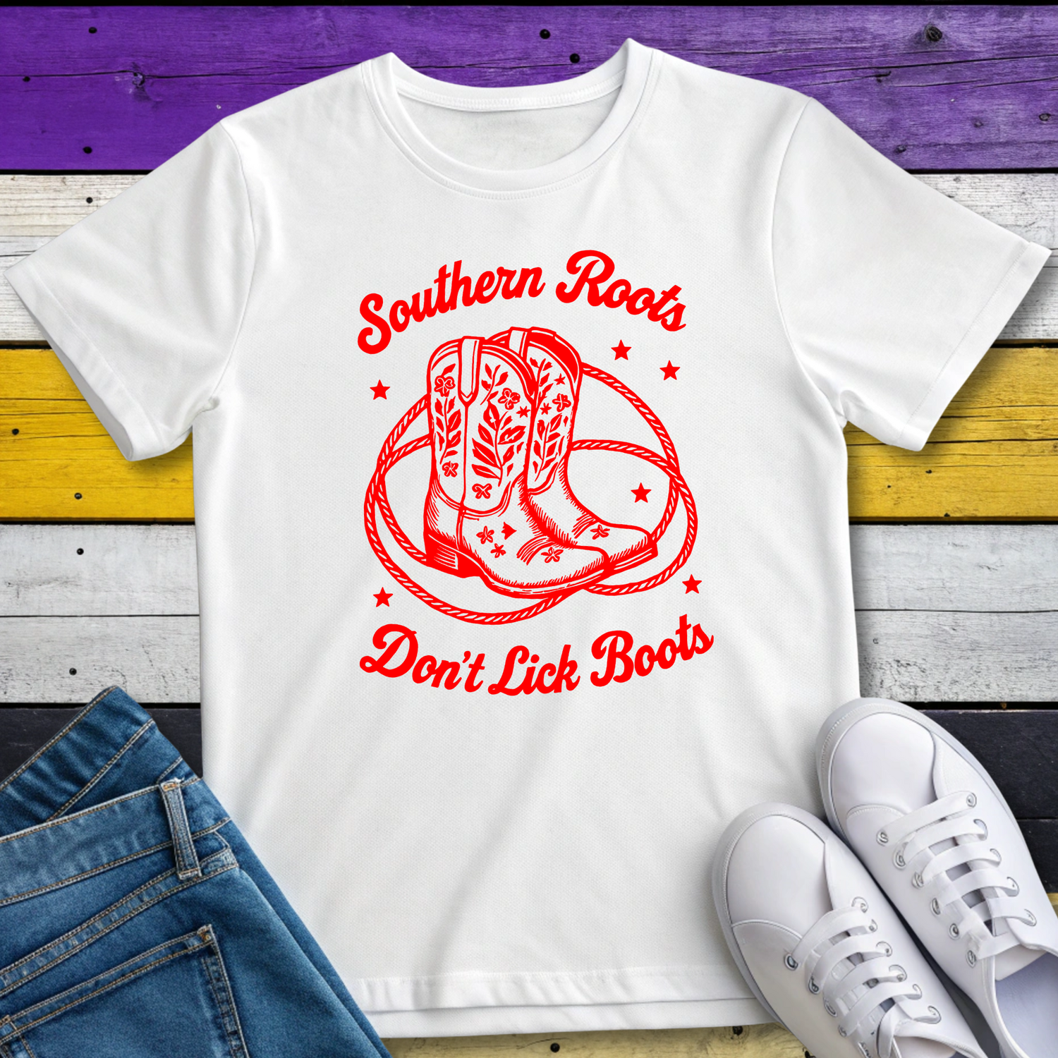 T-Shirt Southern Roots Don't Lick Boots T-shirt