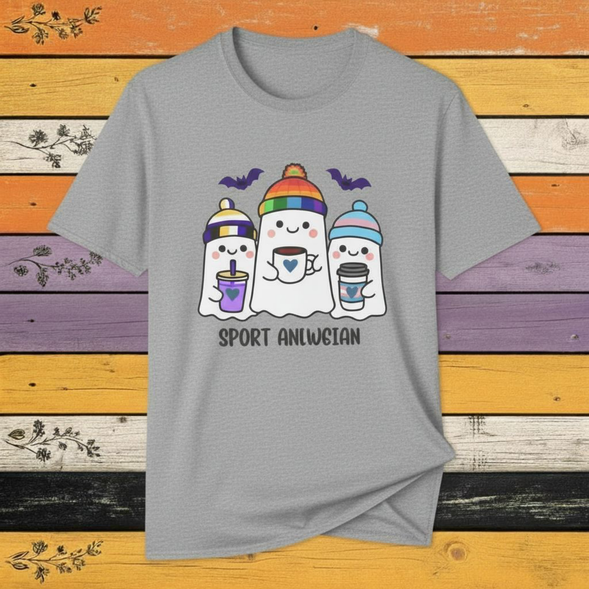 T-Shirt Sport Grey / S Adorable Queer, Trans, and Non-binary Ghosts