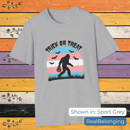 T-Shirt Sport Grey / S Trick or Treat Transgender Sasquatch Halloween Shirt
