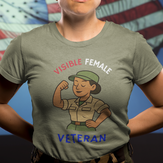 T-Shirt Visible Female Veteran | Bella+Canvas 3001 Soft T-shirt