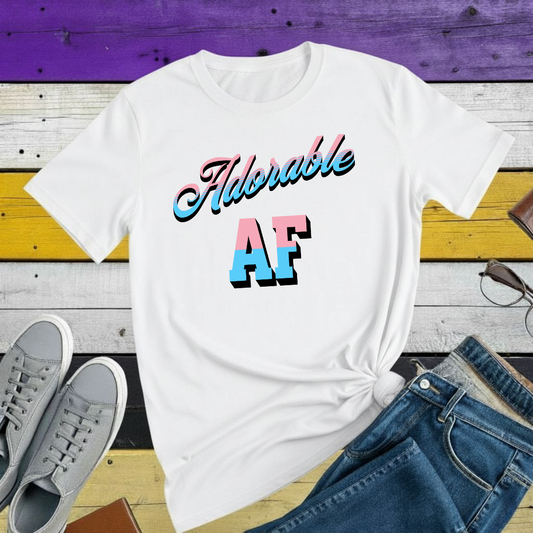 T-Shirt White / S Adorable AF | Trans Pride Shirt