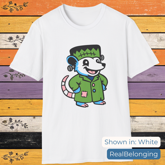 T-Shirt White / S Adorable AF Transgender Frankenstein Possum T-shirt