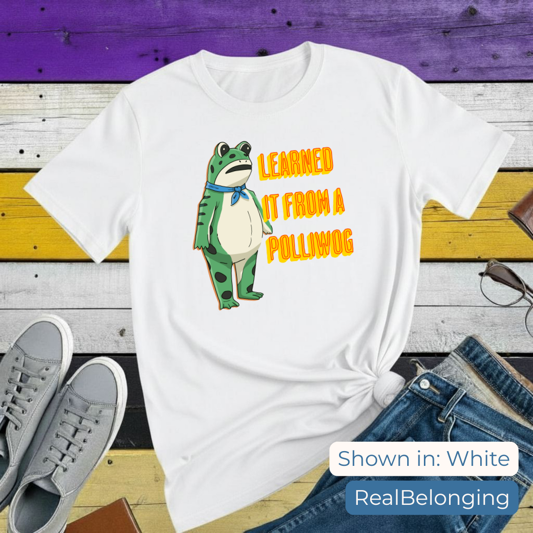 T-Shirt White / S Learned It From A Polliwog | Portland Frog Protest T-shirt