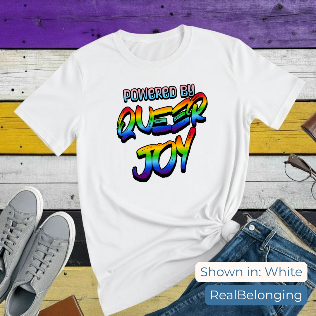 T-Shirt White / S Powered by Queer Joy
