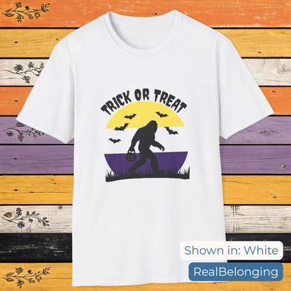 T-Shirt White / S Trick or Treat Non-Binary Sasquatch Halloween Shirt